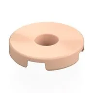 Tile Special Round 2 x 2 with Hole, Light Nougat