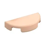 Tile Round 1 x 2 Half Circle, Light Nougat