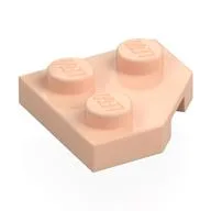 Wedge Plate 2 x 2 Cut Corner, Light Nougat