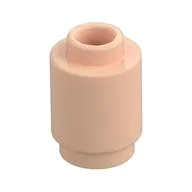 Brick Round 1 x 1 Open Stud, Light Nougat