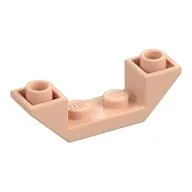 Brick Sloped Inverted 45° 4 x 1 Double with 1 x 2 Recessed, Light Nougat