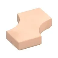 Tile Special 2 x 2 with 2 Quarter Round Cutouts, Light Nougat