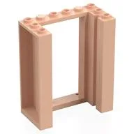 Door Frame 3 x 6 x 6 with Inside Grooves, Light Nougat