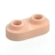 Plate Special 1 x 2 Rounded with 2 Open Studs, Light Nougat