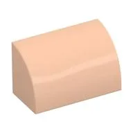 Brick Curved 1 x 2 x 1 No Studs, Light Nougat