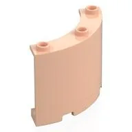 Panel 4 x 4 x 3 Quarter Cylinder, Light Nougat