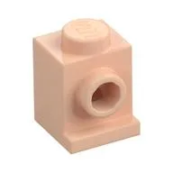 Brick Special 1 x 1 with Headlight, Light Nougat