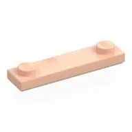 Plate Special 1 x 4 with 2 Studs with Groove [New Underside], Light Nougat