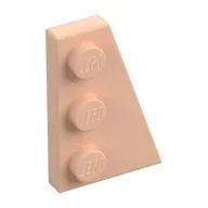 Wedge Plate 3 x 2 Right, Light Nougat