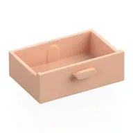 Cupboard 2 x 3 Drawer, Light Nougat