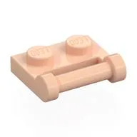 Plate Special 1 x 2 [Side Handle Closed Ends], Light Nougat