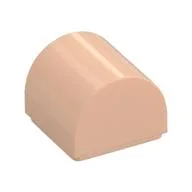 Brick Curved 1 x 1 x 2/3 Double Curved Top, No Studs, Light Nougat