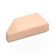 Tile 1 x 2 with Stud Notch Right, Light Nougat