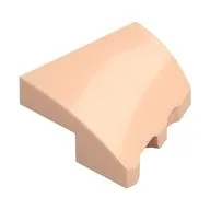 Brick Wedged, Curved 2 x 2 with Stud Notch Left, Light Nougat