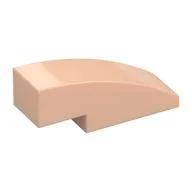 Brick Curved 3 x 1 No Studs, Light Nougat