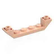 Brick Sloped Inverted 45° 6 x 1 Double with 1 x 4 Recessed, Light Nougat