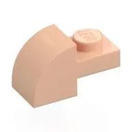 Brick Curved 1 x 2 x 1 with Curved Top, Light Nougat