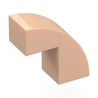 Brick Curved 1 x 2 x 1 2/3 with 1 Cutout, Light Nougat