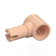 Technic Pin Connector Hub with 1 Pin with Friction Ridges Lengthwise [Centered Friction Ridge], Light Nougat