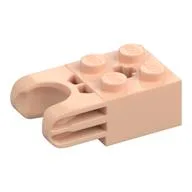 Technic Brick Special 2 x 2 with Ball Socket Wide and Axle Hole, No Arm Holes, Light Nougat