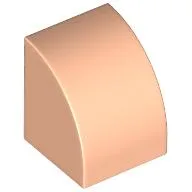 Brick Curved 1 x 1, Light Nougat
