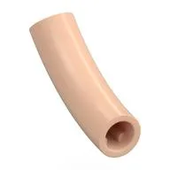 Brick Round 1 x 1 D. Tube with 45° Elbow and Axle Holes (Crossholes) at Each End, Light Nougat