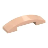 Brick Curved 4 x 1 Double, No Studs, Light Nougat