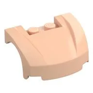 Vehicle Body, Wheel Arch / Mudguard 3 x 4 x 1 2/3 Low Profile, Curved Front, Light Nougat