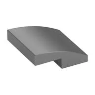Brick Curved 2 x 2 x 2/3, Metallic Silver