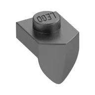 Plate Special 1 x 1 with Vertical Tooth, Metallic Silver
