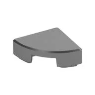 Tile Round 1 x 1 Quarter, Metallic Silver
