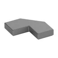 Tile Special 2 x 2 Corner with Cut Corner - Facet, Metallic Silver