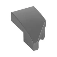 Brick Wedged, Curved 2 x 1 with Stud Notch Left, Metallic Silver