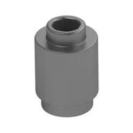 Brick Round 1 x 1 Open Stud, Metallic Silver