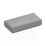 Tile 1 x 2 with Groove, Metallic Silver