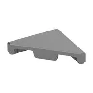 Tile 45° Cut 2 x 2 (Triangle), Metallic Silver