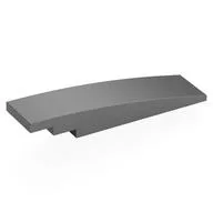 Brick Curved 8 x 2 No Studs, Metallic Silver