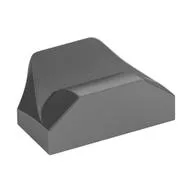 Brick Wedged, Curved 1 x 2 x 2/3 No Studs, Wing End, Metallic Silver