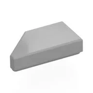 Tile 1 x 2 with Stud Notch Right, Metallic Silver
