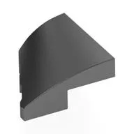 Brick Wedged, Curved 2 x 2 with Stud Notch Right, Metallic Silver