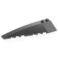 Brick Wedged, Curved 10 x 3 Left, Metallic Silver