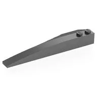 Brick Wedged, Curved 10 x 3 Right, Metallic Silver