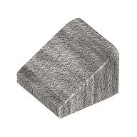 Brick Sloped 30° 1 x 1 x 2/3 (Cheese Slope), Metallic Silver