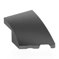 Brick Wedged, Curved 3 x 2 with Stud Notch Right, Metallic Silver