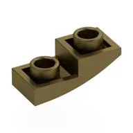 Brick Curved Inverted 2 x 1, Metallic Gold