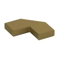 Tile Special 2 x 2 Corner with Cut Corner - Facet, Metallic Gold