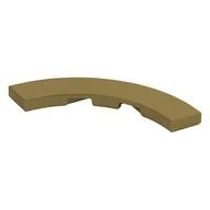 Tile 4 x 4 Curved, Macaroni, Metallic Gold