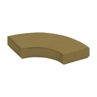 Tile 2 x 2 Curved, Macaroni, Metallic Gold