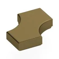 Tile Special 2 x 2 with 2 Quarter Round Cutouts, Metallic Gold
