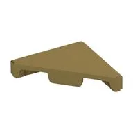 Tile 45° Cut 2 x 2 (Triangle), Metallic Gold